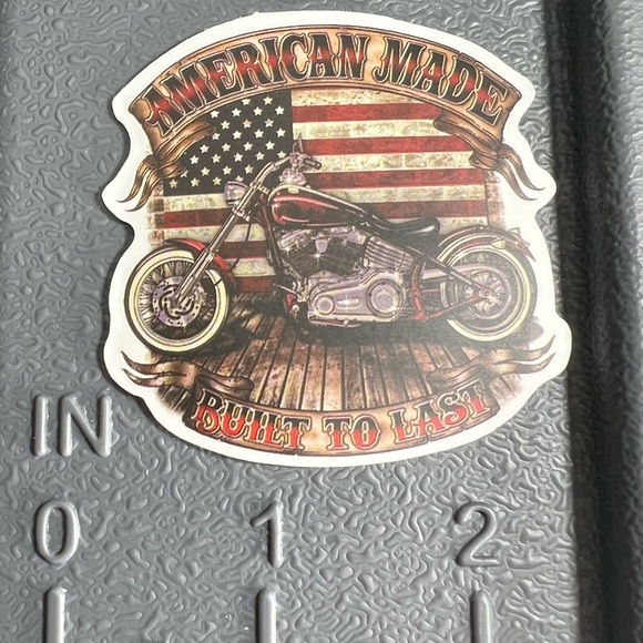 AMERICAN Biker Motorcycle Rider Sport Bike Cruiser Outdoor Decor Sticker - Picture 2 of 5
